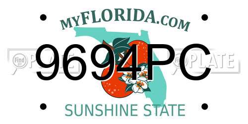 9694PC Florida License Plate