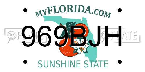 969BJH Florida License Plate