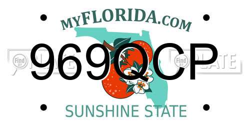 969QCP Florida License Plate