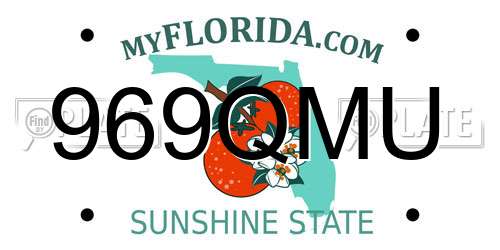 969QMU Florida License Plate