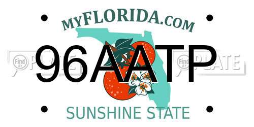 96AATP Florida License Plate