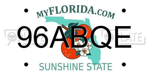 96ABQE Florida License Plate