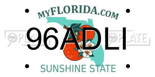 96ADLI Florida License Plate