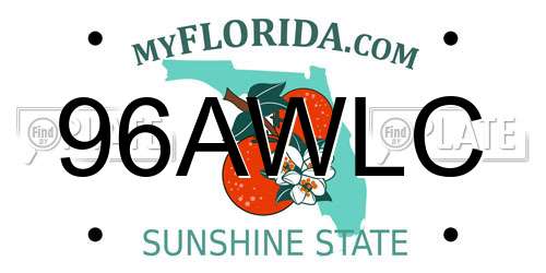 96AWLC Florida License Plate