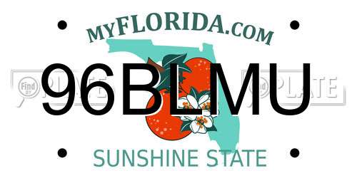 96BLMU Florida License Plate