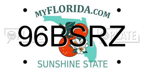 96BSRZ Florida License Plate