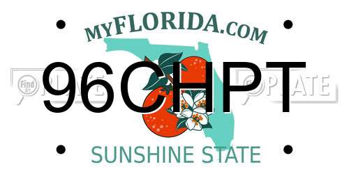 96CHPT Florida License Plate