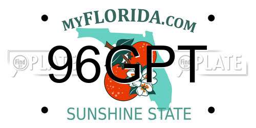 96GPT Florida License Plate