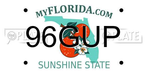 96GUP Florida License Plate