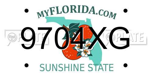9704XG Florida License Plate