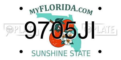 9705JI Florida License Plate
