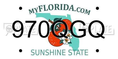 970QGQ Florida License Plate