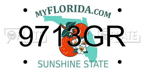 9713GR Florida License Plate