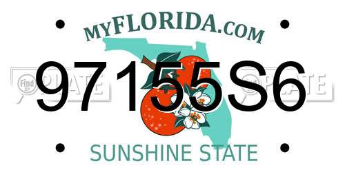 97155S6 Florida License Plate