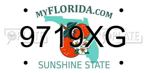 9719XG Florida License Plate