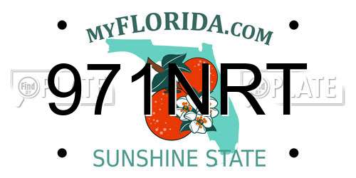 971NRT Florida License Plate