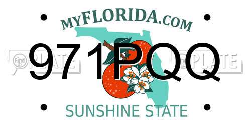 971PQQ Florida License Plate