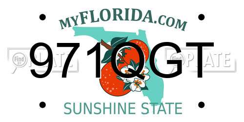 971QGT Florida License Plate