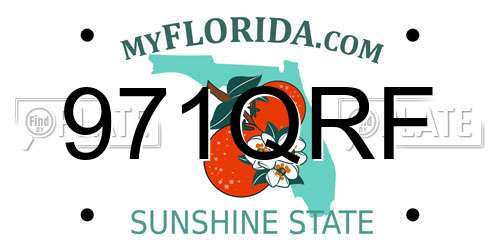971QRF Florida License Plate