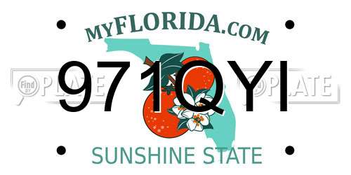 971QYI Florida License Plate