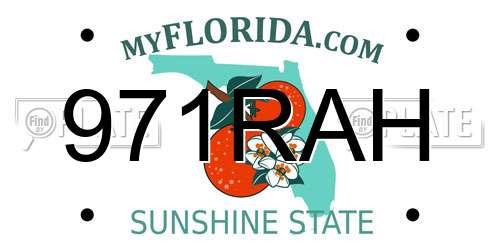 971RAH Florida License Plate
