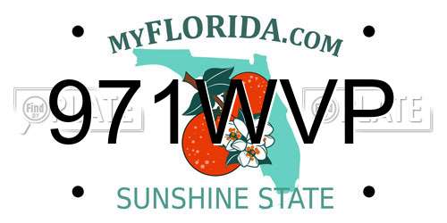 971WVP Florida License Plate