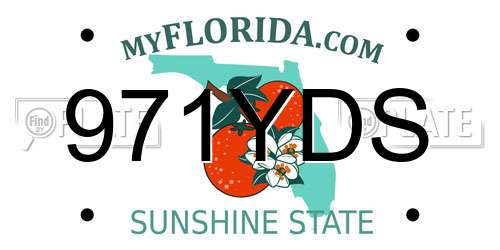 971YDS Florida License Plate