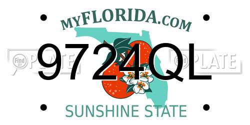 9724QL Florida License Plate