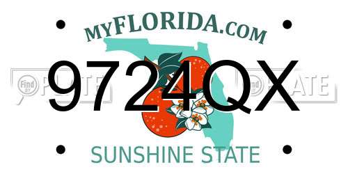 9724QX Florida License Plate