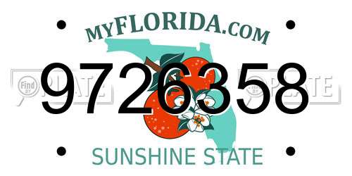 9726358 Florida License Plate