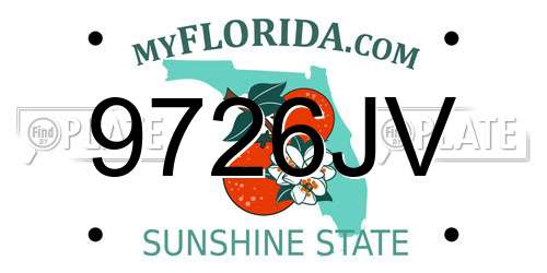 9726JV Florida License Plate