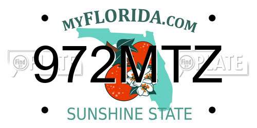 972MTZ Florida License Plate