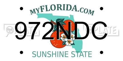972NDC Florida License Plate