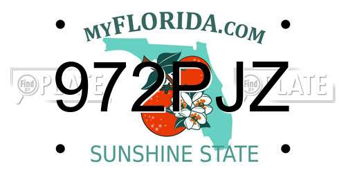 972PJZ Florida License Plate