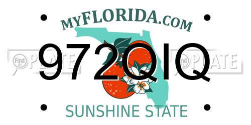 972QIQ Florida License Plate