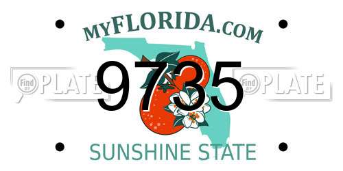 9735 Florida License Plate