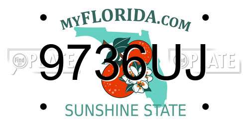 9736UJ Florida License Plate