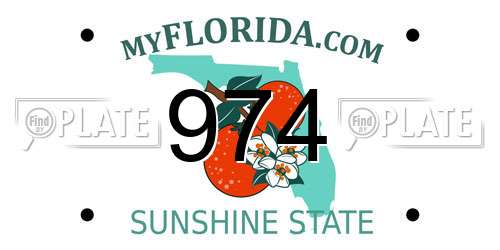 974 Florida License Plate