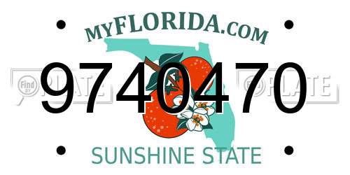 9740470 Florida License Plate