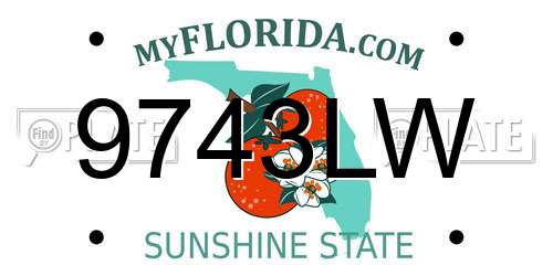 9743LW Florida License Plate