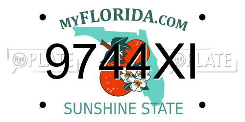 9744XI Florida License Plate