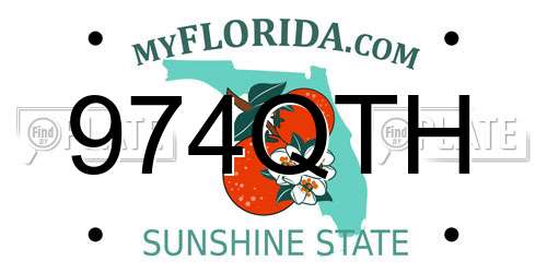 974QTH Florida License Plate