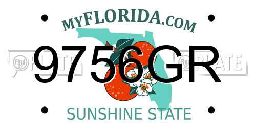 9756GR Florida License Plate