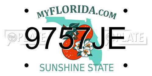 9757JE Florida License Plate