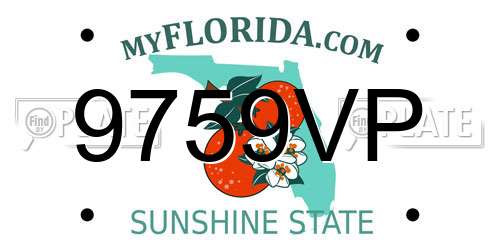 9759VP Florida License Plate