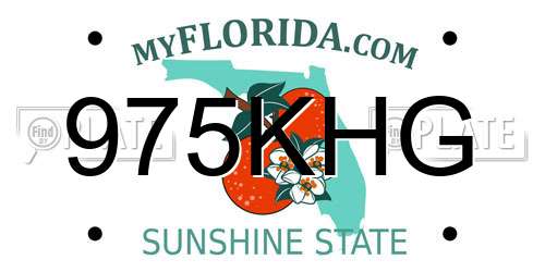 975KHG Florida License Plate