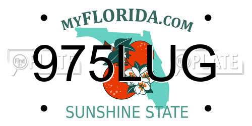 975LUG Florida License Plate