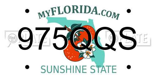 975QQS Florida License Plate