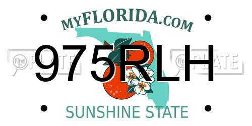 975RLH Florida License Plate