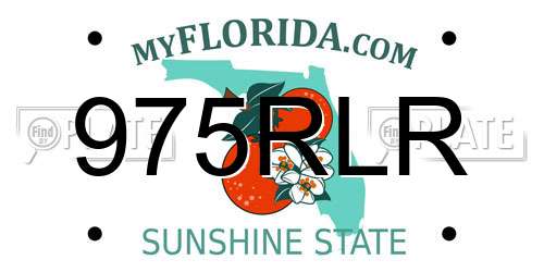 975RLR Florida License Plate
